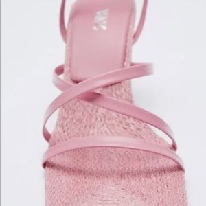 Zara pink strapy heel